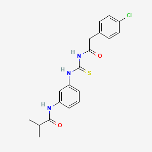 N-{3-[({[(4-chlorophenyl)acetyl]amino}carbonothioyl)amino]phenyl}-2-methylpropanamide