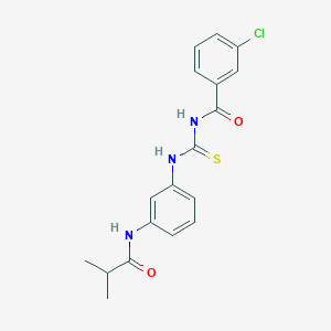 3-chloro-N-({[3-(isobutyrylamino)phenyl]amino}carbonothioyl)benzamide