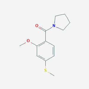 molecular formula C13H17NO2S B366863 (2-Methoxy-4-methylsulfanylphenyl)-pyrrolidin-1-ylmethanone CAS No. 349088-19-3