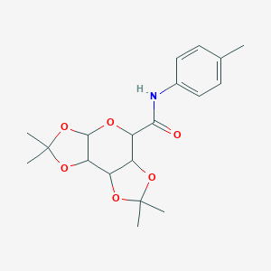 molecular formula C19H25NO6 B366864 2,2,7,7-tetramethyl-N-(4-methylphenyl)tetrahydro-3aH-di[1,3]dioxolo[4,5-b:4,5-d]pyran-5-carboxamide CAS No. 347412-24-2
