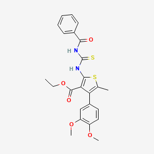 ethyl 2-{[(benzoylamino)carbonothioyl]amino}-4-(3,4-dimethoxyphenyl)-5-methyl-3-thiophenecarboxylate