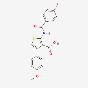 2-[(4-fluorobenzoyl)amino]-4-(4-methoxyphenyl)-3-thiophenecarboxylic acid