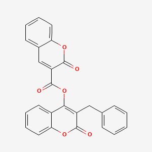 molecular formula C26H16O6 B3668673 3-benzyl-2-oxo-2H-chromen-4-yl 2-oxo-2H-chromene-3-carboxylate 