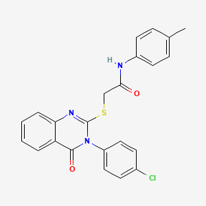 2-{[3-(4-chlorophenyl)-4-oxo-3,4-dihydroquinazolin-2-yl]sulfanyl}-N-(4-methylphenyl)acetamide