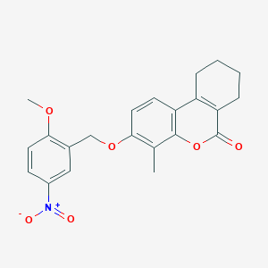 3-[(2-methoxy-5-nitrobenzyl)oxy]-4-methyl-7,8,9,10-tetrahydro-6H-benzo[c]chromen-6-one