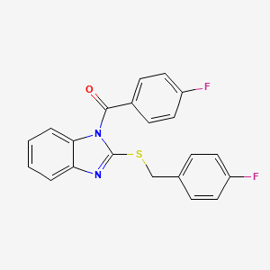 1-(4-fluorobenzoyl)-2-[(4-fluorobenzyl)thio]-1H-benzimidazole