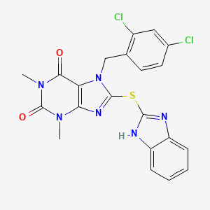 8-(1H-benzimidazol-2-ylthio)-7-(2,4-dichlorobenzyl)-1,3-dimethyl-3,7-dihydro-1H-purine-2,6-dione