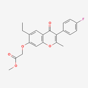 methyl {[6-ethyl-3-(4-fluorophenyl)-2-methyl-4-oxo-4H-chromen-7-yl]oxy}acetate