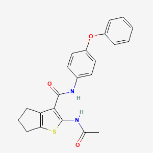 2-(acetylamino)-N-(4-phenoxyphenyl)-5,6-dihydro-4H-cyclopenta[b]thiophene-3-carboxamide