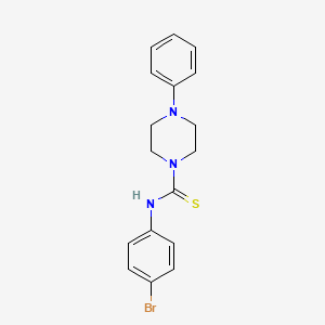 molecular formula C17H18BrN3S B3668796 N-(4-bromophenyl)-4-phenylpiperazine-1-carbothioamide 