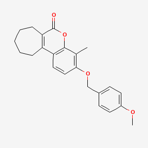 3-[(4-methoxybenzyl)oxy]-4-methyl-8,9,10,11-tetrahydrocyclohepta[c]chromen-6(7H)-one