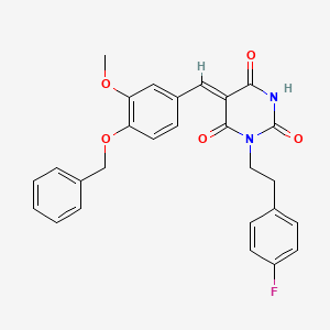 5-[4-(benzyloxy)-3-methoxybenzylidene]-1-[2-(4-fluorophenyl)ethyl]-2,4,6(1H,3H,5H)-pyrimidinetrione