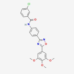 3-chloro-N-{4-[5-(3,4,5-trimethoxyphenyl)-1,2,4-oxadiazol-3-yl]phenyl}benzamide