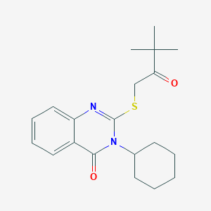 3-cyclohexyl-2-[(3,3-dimethyl-2-oxobutyl)thio]-4(3H)-quinazolinone