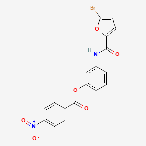 3-[(5-bromo-2-furoyl)amino]phenyl 4-nitrobenzoate