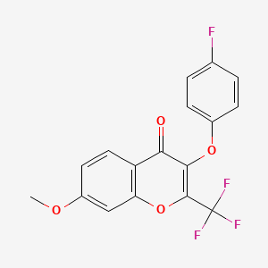 3-(4-fluorophenoxy)-7-methoxy-2-(trifluoromethyl)-4H-chromen-4-one