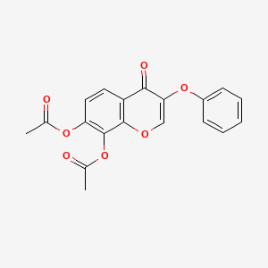 4-oxo-3-phenoxy-4H-chromene-7,8-diyl diacetate