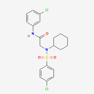 N~1~-(3-chlorophenyl)-N~2~-[(4-chlorophenyl)sulfonyl]-N~2~-cyclohexylglycinamide