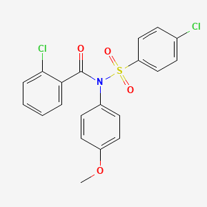 2-chloro-N-[(4-chlorophenyl)sulfonyl]-N-(4-methoxyphenyl)benzamide