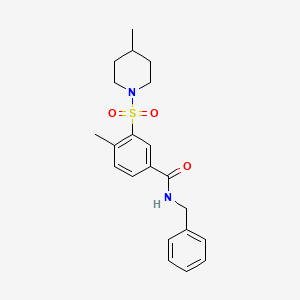 N-benzyl-4-methyl-3-[(4-methyl-1-piperidinyl)sulfonyl]benzamide