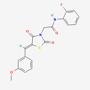 N-(2-fluorophenyl)-2-[5-(3-methoxybenzylidene)-2,4-dioxo-1,3-thiazolidin-3-yl]acetamide