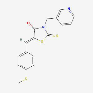 5-[4-(methylthio)benzylidene]-3-(3-pyridinylmethyl)-2-thioxo-1,3-thiazolidin-4-one