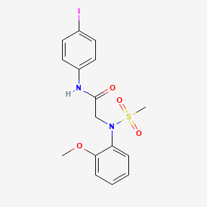 molecular formula C16H17IN2O4S B3669016 N~1~-(4-iodophenyl)-N~2~-(2-methoxyphenyl)-N~2~-(methylsulfonyl)glycinamide 