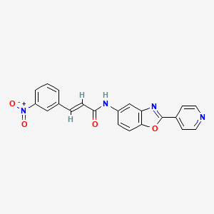 3-(3-nitrophenyl)-N-[2-(4-pyridinyl)-1,3-benzoxazol-5-yl]acrylamide