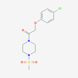 2-(4-Chlorophenoxy)-1-(4-methylsulfonylpiperazin-1-yl)ethanone