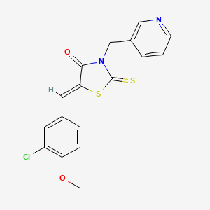 5-(3-chloro-4-methoxybenzylidene)-3-(3-pyridinylmethyl)-2-thioxo-1,3-thiazolidin-4-one