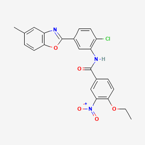 N-[2-chloro-5-(5-methyl-1,3-benzoxazol-2-yl)phenyl]-4-ethoxy-3-nitrobenzamide