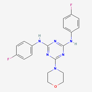 N,N'-bis(4-fluorophenyl)-6-(4-morpholinyl)-1,3,5-triazine-2,4-diamine