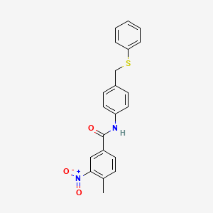 4-methyl-3-nitro-N-{4-[(phenylthio)methyl]phenyl}benzamide