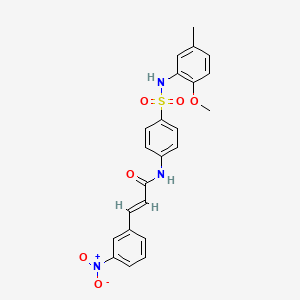 N-(4-{[(2-methoxy-5-methylphenyl)amino]sulfonyl}phenyl)-3-(3-nitrophenyl)acrylamide