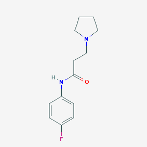 molecular formula C13H17FN2O B366914 N-(4-fluorophenyl)-3-pyrrolidin-1-ylpropanamide CAS No. 333758-79-5