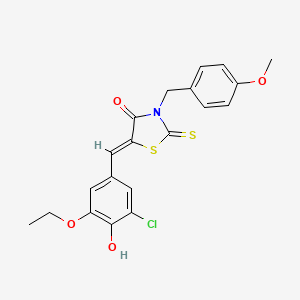 5-(3-chloro-5-ethoxy-4-hydroxybenzylidene)-3-(4-methoxybenzyl)-2-thioxo-1,3-thiazolidin-4-one