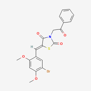 5-(5-bromo-2,4-dimethoxybenzylidene)-3-(2-oxo-2-phenylethyl)-1,3-thiazolidine-2,4-dione