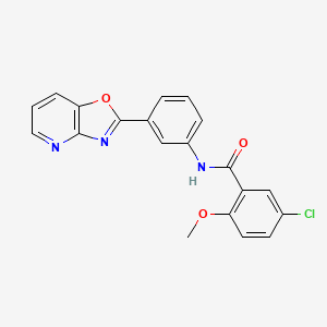 5-chloro-2-methoxy-N-(3-[1,3]oxazolo[4,5-b]pyridin-2-ylphenyl)benzamide