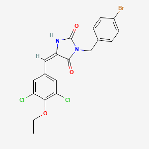 molecular formula C19H15BrCl2N2O3 B3669195 3-(4-bromobenzyl)-5-(3,5-dichloro-4-ethoxybenzylidene)-2,4-imidazolidinedione 