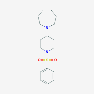 molecular formula C17H26N2O2S B366925 1-[1-(Phenylsulfonyl)-4-piperidinyl]azepane CAS No. 431938-83-9