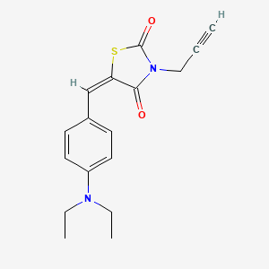 molecular formula C17H18N2O2S B3669255 5-[4-(diethylamino)benzylidene]-3-(2-propyn-1-yl)-1,3-thiazolidine-2,4-dione 