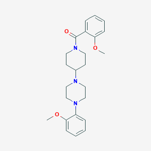 molecular formula C24H31N3O3 B366926 (2-Methoxyphenyl){4-[4-(2-methoxyphenyl)piperazin-1-yl]piperidin-1-yl}methanone CAS No. 488804-89-3