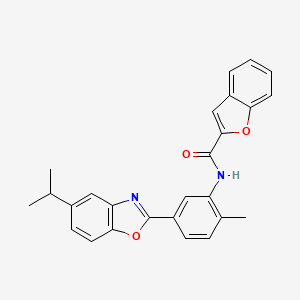 N-[5-(5-isopropyl-1,3-benzoxazol-2-yl)-2-methylphenyl]-1-benzofuran-2-carboxamide