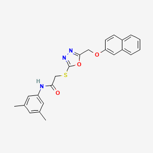 N-(3,5-dimethylphenyl)-2-({5-[(2-naphthyloxy)methyl]-1,3,4-oxadiazol-2-yl}thio)acetamide