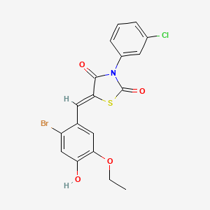 5-(2-bromo-5-ethoxy-4-hydroxybenzylidene)-3-(3-chlorophenyl)-1,3-thiazolidine-2,4-dione