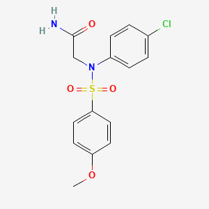 N~2~-(4-chlorophenyl)-N~2~-[(4-methoxyphenyl)sulfonyl]glycinamide