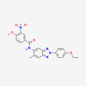 N-[2-(4-ethoxyphenyl)-6-methyl-2H-benzotriazol-5-yl]-4-methoxy-3-nitrobenzamide