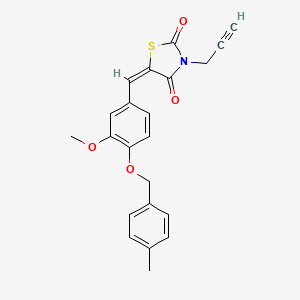 5-{3-methoxy-4-[(4-methylbenzyl)oxy]benzylidene}-3-(2-propyn-1-yl)-1,3-thiazolidine-2,4-dione