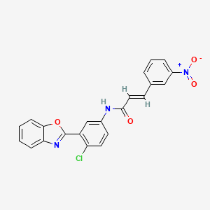 N-[3-(1,3-benzoxazol-2-yl)-4-chlorophenyl]-3-(3-nitrophenyl)acrylamide