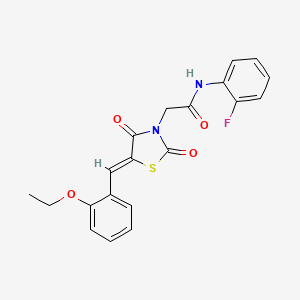 2-[5-(2-ethoxybenzylidene)-2,4-dioxo-1,3-thiazolidin-3-yl]-N-(2-fluorophenyl)acetamide